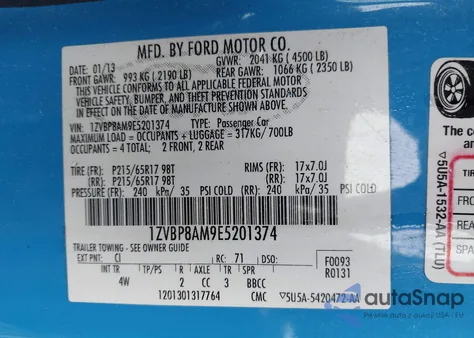 2014 Ford Mustang V6 Premium from USA, damaged, VIN 1ZVBP8AM9E5201374